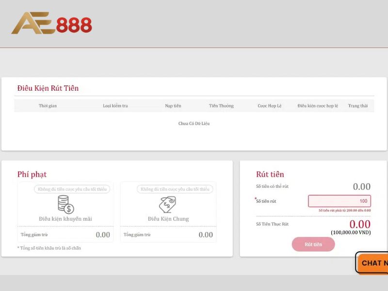 Tìm hiểu điều khoản khi thực hiện giao dịch nạp rút tiền tại AE888